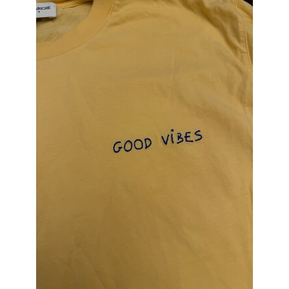 Maison Labiche "Good Vibes" t-shirt Yellow (M1) - Picture 8 of 8